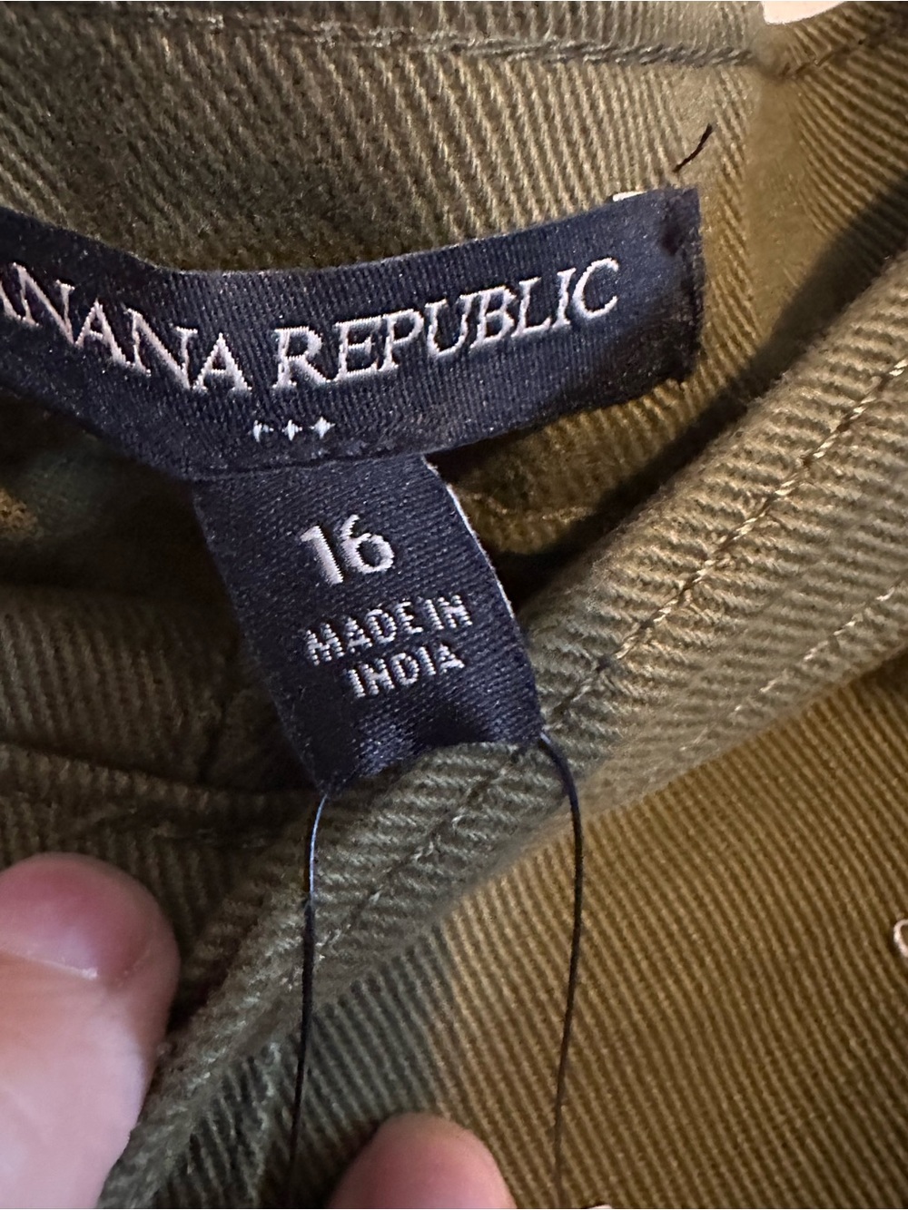 Olive Green Button-Front Skirt - Picture 5 of 5
